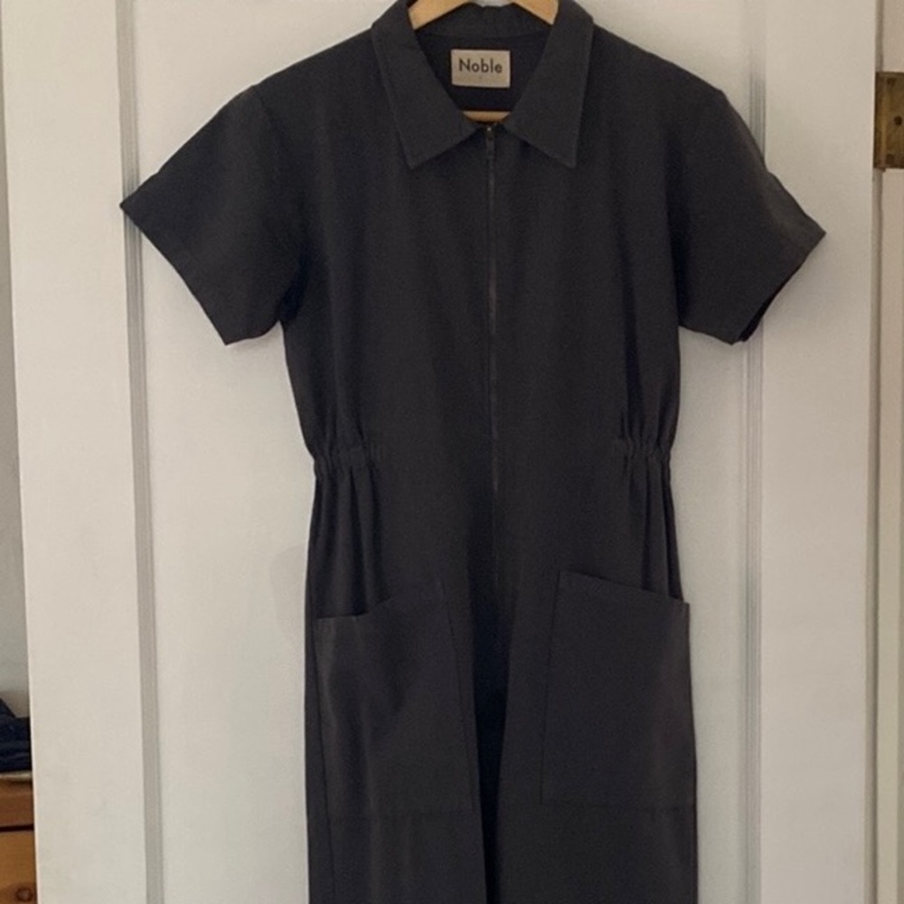 Noble playsuit utility jumpsuit - charcoal